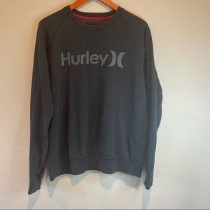 Hurley Gray Logo Sweatshirt Sz L